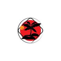 coconut tree icon image illustration vector design beach scenery symbol