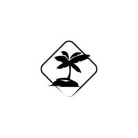 coconut tree icon image illustration vector design beach scenery symbol