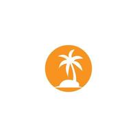 coconut tree icon image illustration vector design beach scenery symbol