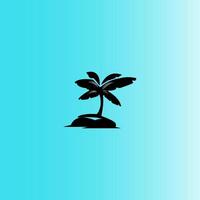 árbol de coco icono imagen ilustración vector diseño playa paisaje símbolo