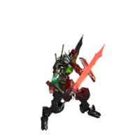 mecha redo till ge sig på png