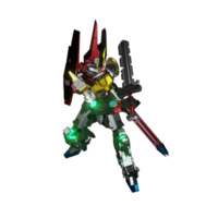 pose de ataque mecha png