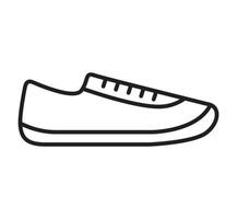 icono de zapatillas. zapatos de contorno signo.calzado deportivo.vector aislado sobre fondo blanco.zapatos deportivos para niños. vector