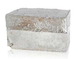 cement block isolated on white background. Clipping path photo