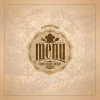 Retro paper restaurant menu design style vector