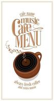 Coffee white Menu long music vector