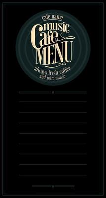 Coffee Menu music black long