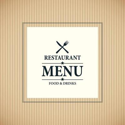 Restaurant menu on a retro concept design style
