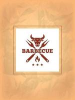 Barbecue Menu retro concept design style vector