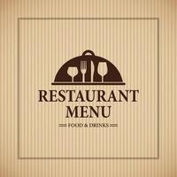 comida y bebidas del menú del restaurante en un diseño de estilo retro vector