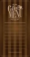 Coffee Menu Design retro card vector