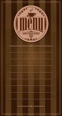 Coffee Menu long retro