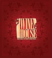 Wine house design menu Vintage card vector