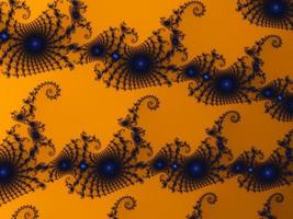 hermoso zoom en un conjunto fractal matemático infinito. foto