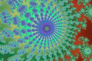 Beautiful zoom into the infinite mathematical mandelbrot set fractal. photo