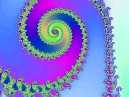 hermoso zoom fractal en el conjunto matemático infinito de mandelbrot foto