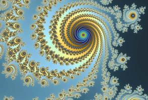 hermoso zoom en el conjunto matemático infinito mandelbrot fractal. foto