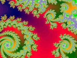 hermoso zoom fractal en el conjunto matemático infinito de mandelbrot foto