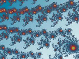 3D-Illustration of a beautiful zoom into the infinite mathematical mandelbrot set fractal. photo