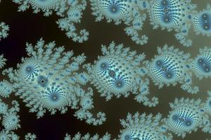 hermoso zoom en el infinito conjunto matemático mandelbrot fractal. foto