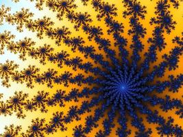 Beautiful zoom into an infinite mathematical fractal set. photo