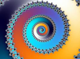 hermoso zoom en el infinito conjunto matemático mandelbrot fractal. foto