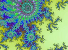 3D-Illustration of a beautiful zoom into the infinite mathematical mandelbrot set fractal. photo