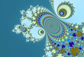 hermoso zoom en el conjunto matemático infinito mandelbrot fractal. foto