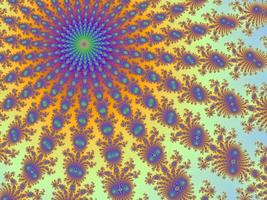 3D-Illustration of a beautiful zoom into the infinite mathematical mandelbrot set fractal. photo