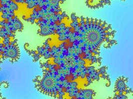 3D-Illustration of a beautiful zoom into the infinite mathematical mandelbrot set fractal. photo