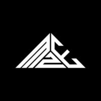 Diseño creativo del logotipo de letra mze con gráfico vectorial, logotipo simple y moderno de mze en forma de triángulo. vector