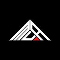 MUA letter logo creative design with vector graphic, MUA simple and modern logo in triangle shape.