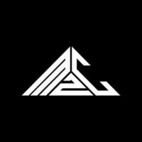 Diseño creativo del logotipo de letra mzc con gráfico vectorial, logotipo simple y moderno de mzc en forma de triángulo. vector