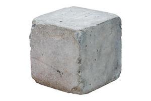 cement block isolated on white background. Clipping path photo