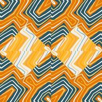 Abstract zigzag waves mosaic seamless pattern. Hand drawn linear tile endless wallpaper. Vintage line ornament. vector