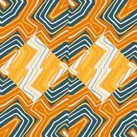 Abstract zigzag waves mosaic seamless pattern. Hand drawn linear tile endless wallpaper. Vintage line ornament. vector