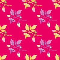 Wild strawberry seamless pattern. Wild berries floral wallpaper. Strawberry plant endless backdrop. vector