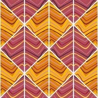 Hand drawn linear tile endless wallpaper. Abstract zigzag waves mosaic seamless pattern. Vintage line ornament. vector