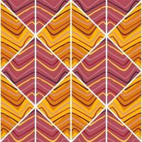 Hand drawn linear tile endless wallpaper. Abstract zigzag waves mosaic seamless pattern. Vintage line ornament. vector