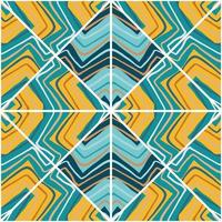 Hand drawn linear tile endless wallpaper. Abstract zigzag waves mosaic seamless pattern. Vintage line ornament vector