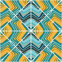 Hand drawn linear tile endless wallpaper. Abstract zigzag waves mosaic seamless pattern. Vintage line ornament vector