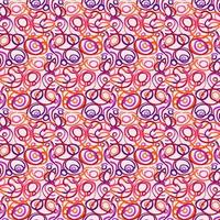 Decorative kaleidoscope mosaic ornament. Circle shapes seamless pattern. Doodle style. vector