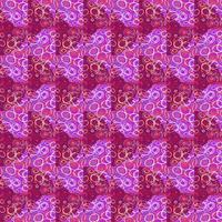 Decorative kaleidoscope mosaic ornament. Circle shapes seamless pattern. Doodle style. vector