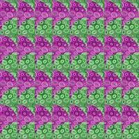 Hand drawn circle shapes seamless pattern. Decorative kaleidoscope mosaic ornament. vector