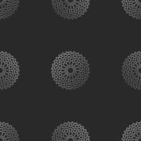 Seamless islamic pattern with radial ornament in moroccan style. Mettalic pattern on dark background. Abstract geometric ornament vector. vector