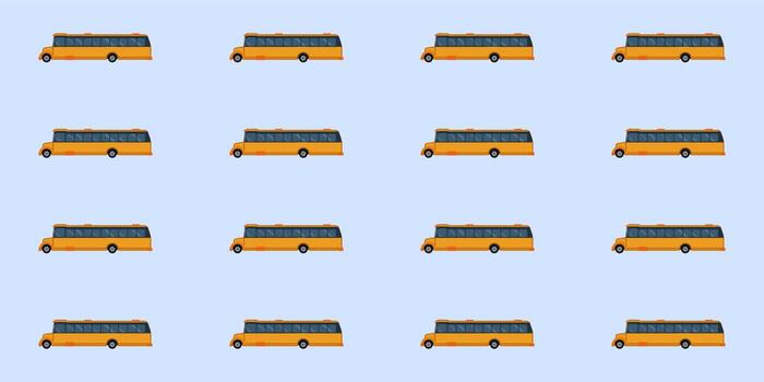 vector de patrón de autobús sin costuras