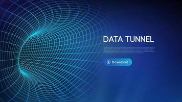 Data bridge vector illustration. Traffic big data and data visualization. Communication network digital technology background.