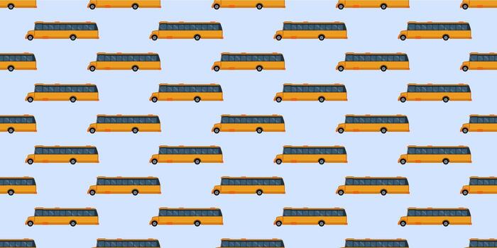 School bus seamless pattern vector. School pattern background. vector