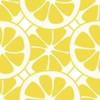 Seamless lemon slices pattern vector. Lemon slices on table handdrawn pattern. vector