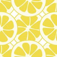 Seamless lemon slices pattern vector. Lemon slices on table handdrawn pattern. vector